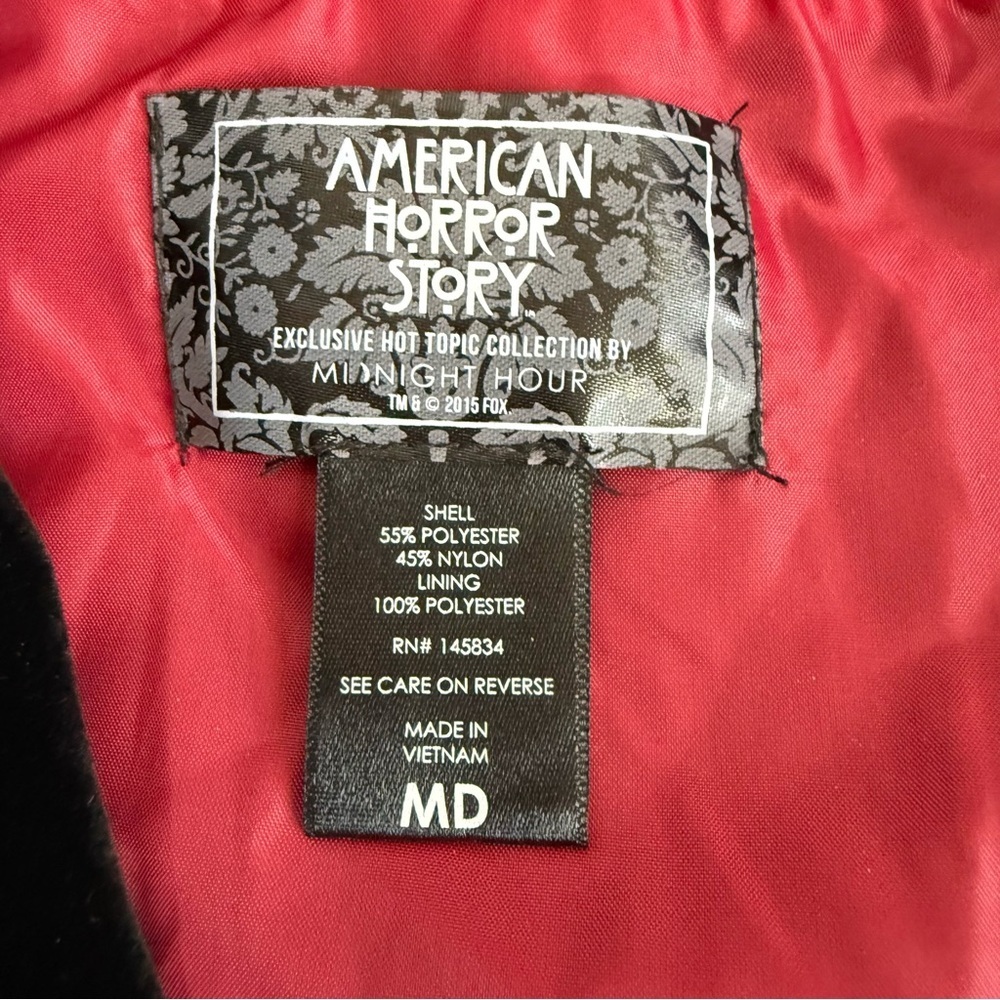 American Horror Story Hotel Bellhop Velvet Dress Hot Topic Medium - Picture 6 of 8
